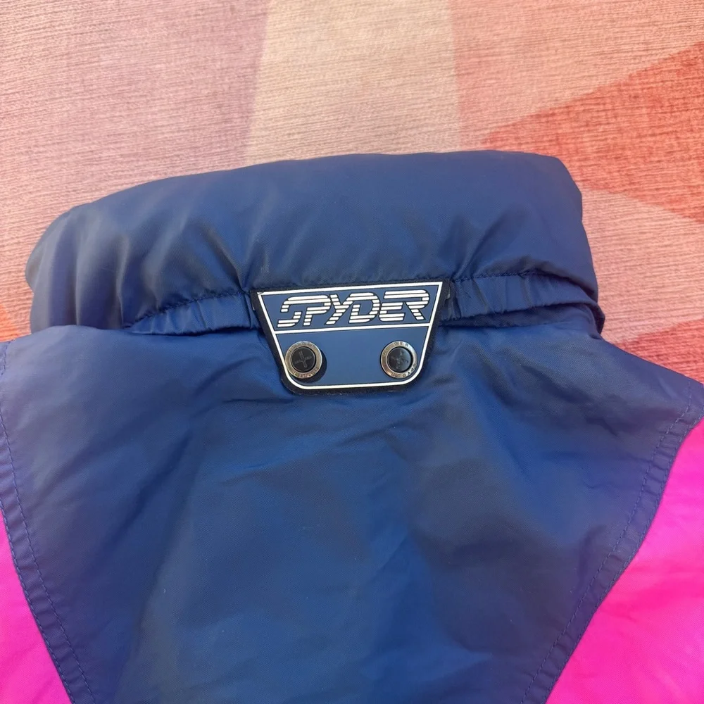 Vtg SPYDER Thinsulate Entrant Mens 80s Retro Winter Jacket L with Packable Hood - Picture 14 of 16